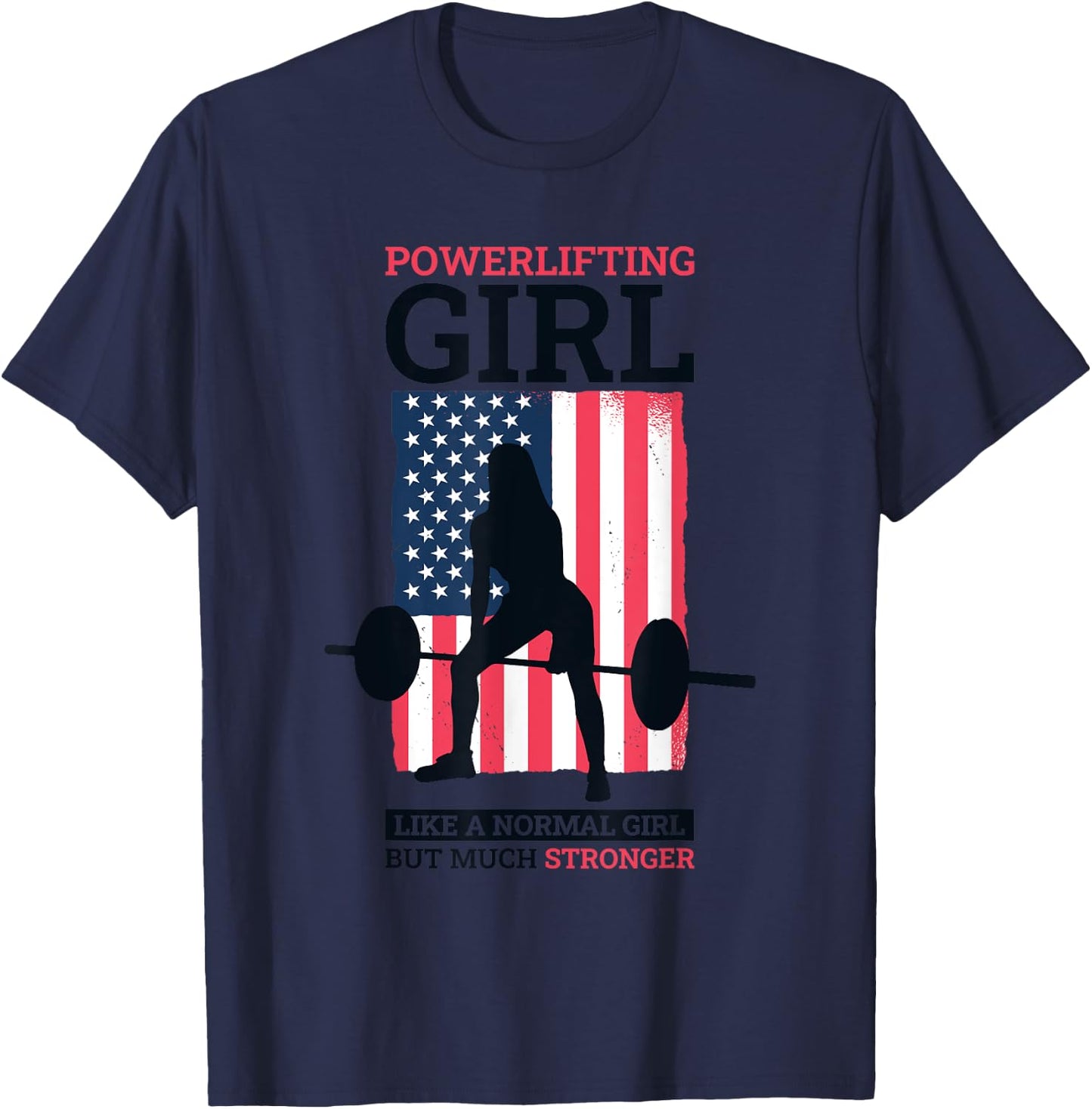 Powerlifter Girl Design for Powerlifting Girls T-Shirt - T-Shirt | Navy