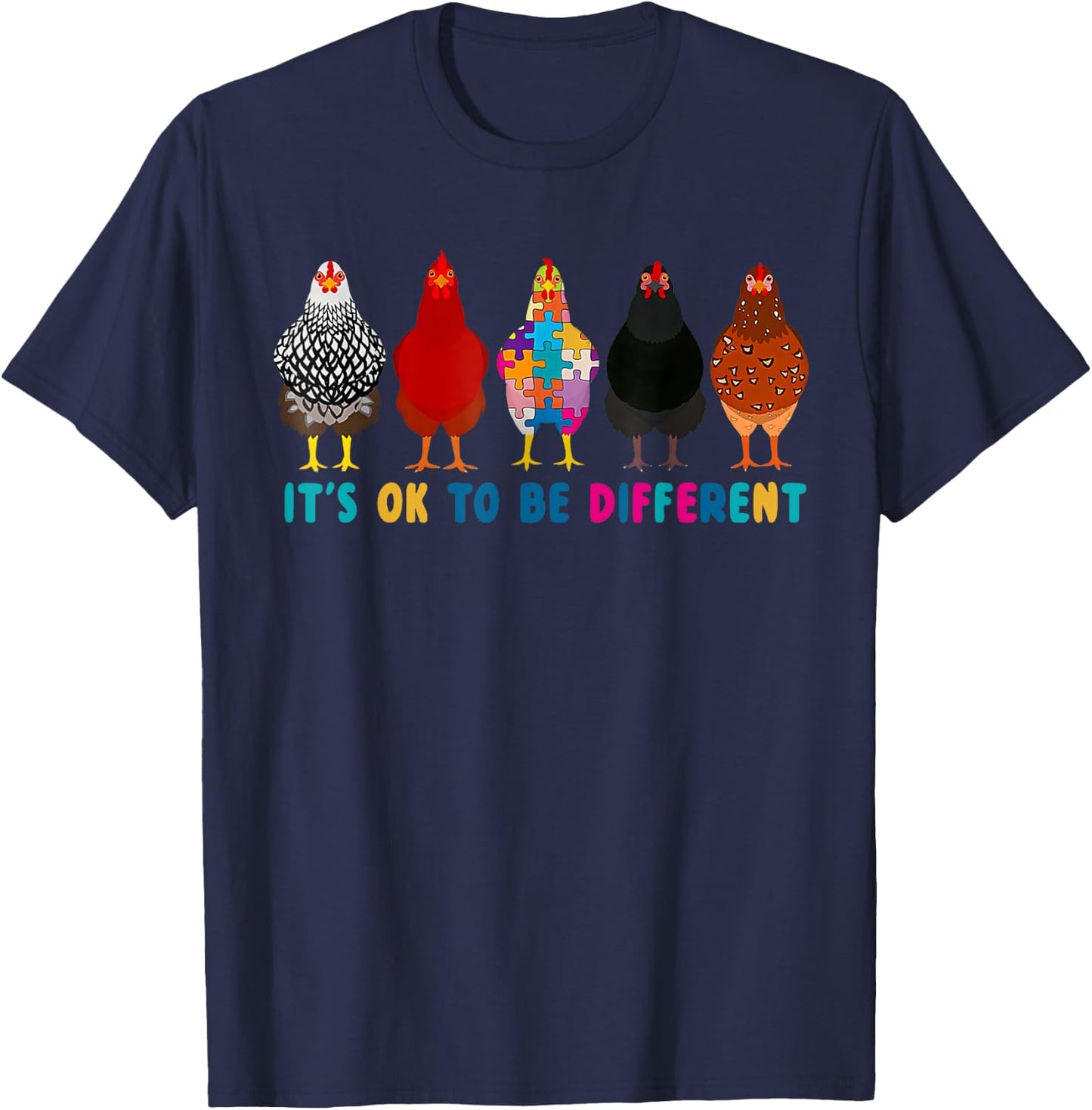 It's ok to be different chickens T-Shirt - T-Shirt | Navy