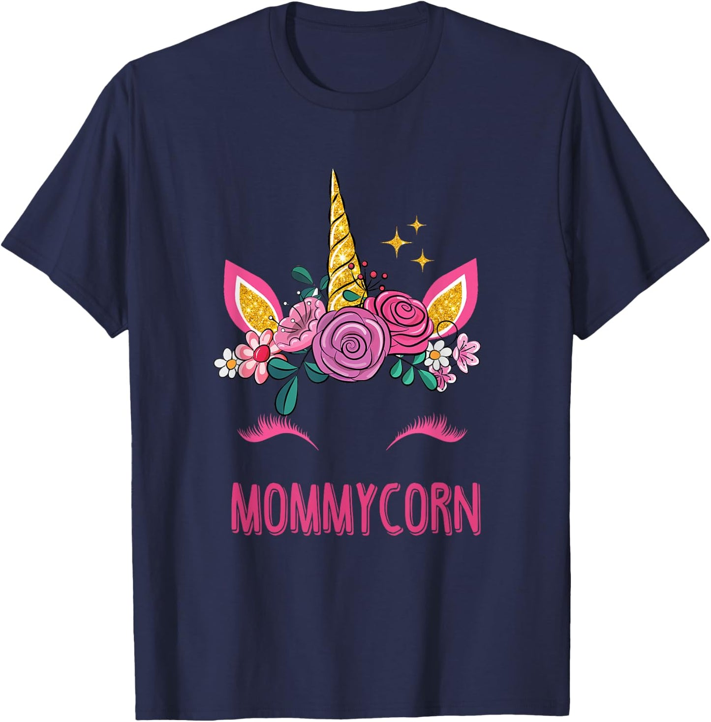 Mommycorn Mommy Unicorn Mom Girl Kids Mother's Day T-Shirt - T-Shirt | Navy