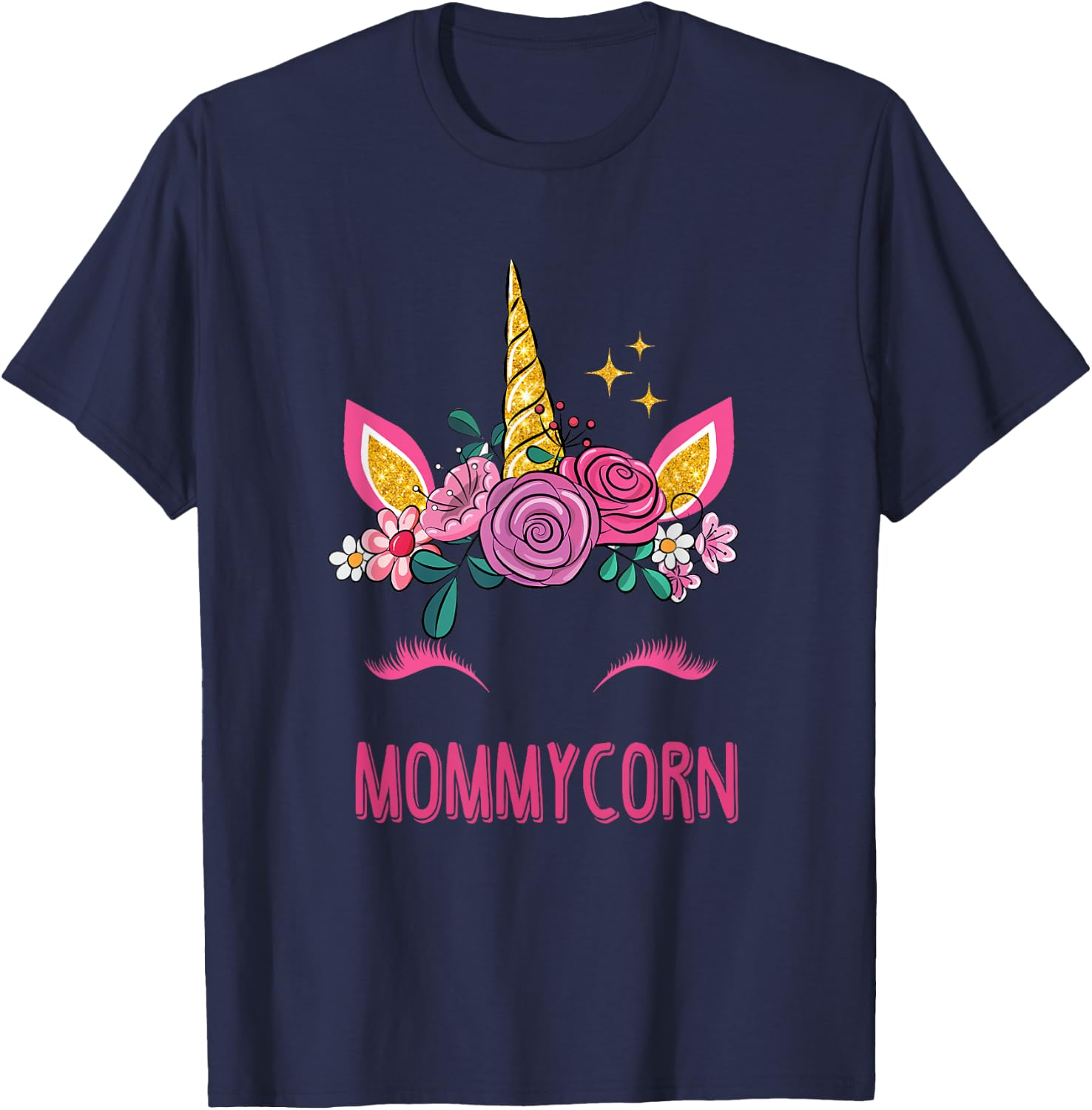 Mommycorn Mommy Unicorn Mom Girl Kids Mother's Day T-Shirt - T-Shirt | Navy