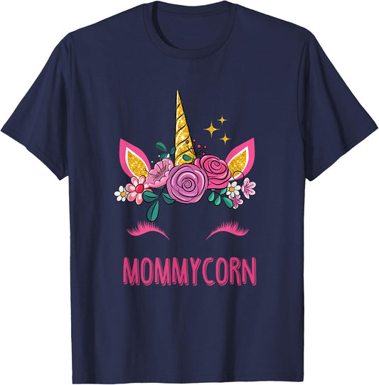 Mommycorn Mommy Unicorn Mom Girl Kids Mother's Day T-Shirt - T-Shirt | Navy