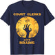 Court Clerks Love Brains Funny Halloween Court Clerk T-Shirt - T-Shirt | Navy
