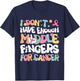 F Cancer Women I Dont Have Enough Middle Fingers For Cancer T-Shirt - T-Shirt | Navy