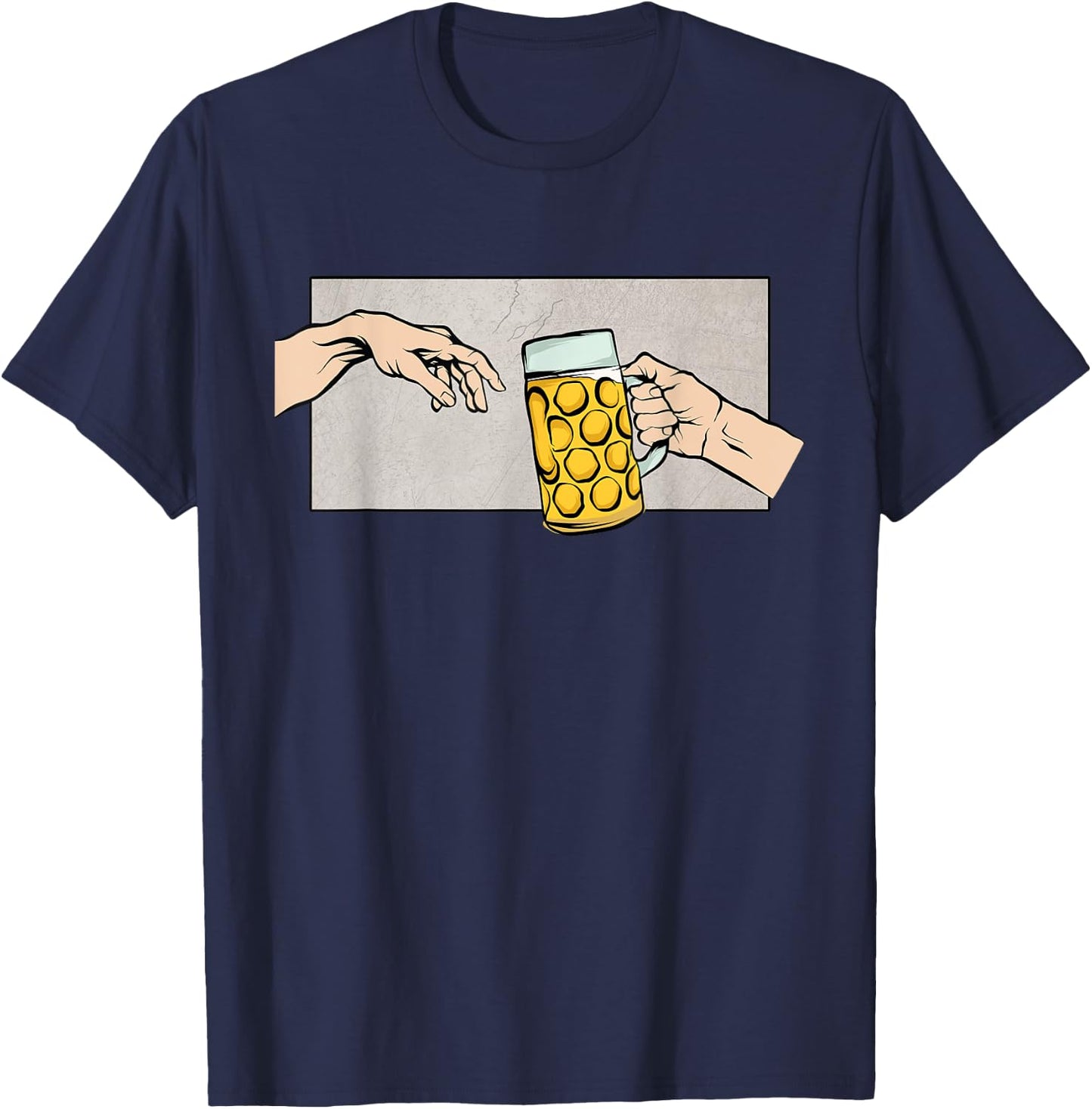 Maß beer philosophy funny beer drinker T-Shirt - T-Shirt | Navy