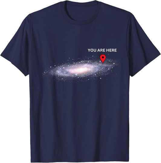 Galaxy Science Geek You are here Deep Space T-Shirt - T-Shirt | Navy