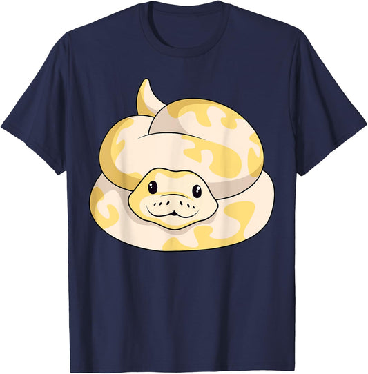 Ball Python Snake Veterinarian Albino Reptile Ophiophile T-Shirt - T-Shirt | Navy