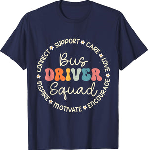 Bus Driver Squad Appreciation Week Back to School T-Shirt - T-Shirt | Navy