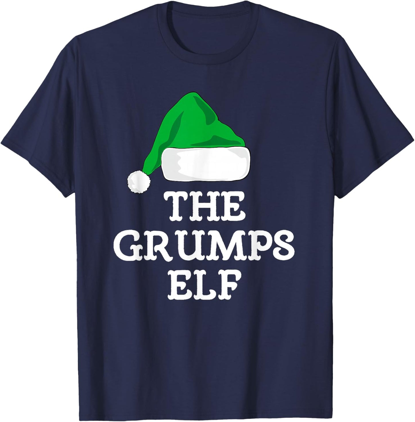 Family The Grumps Elf Christmas Matching Pajama Funny Xmas T-Shirt - T-Shirt | Navy