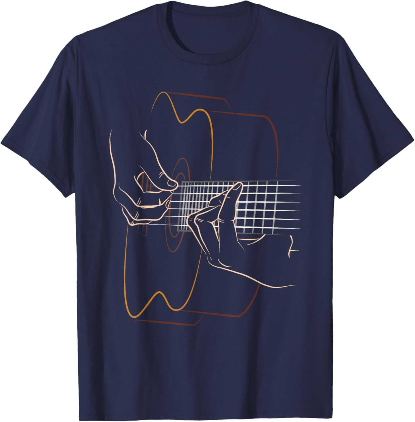 Cool Acoustic Guitar Women Acoustic Guitar Player T-Shirt - T-Shirt | Navy