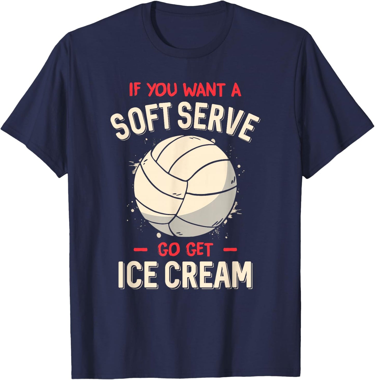Funny Volleyball Shirt For Girls Teens Women Kids T-Shirt - T-Shirt | Navy