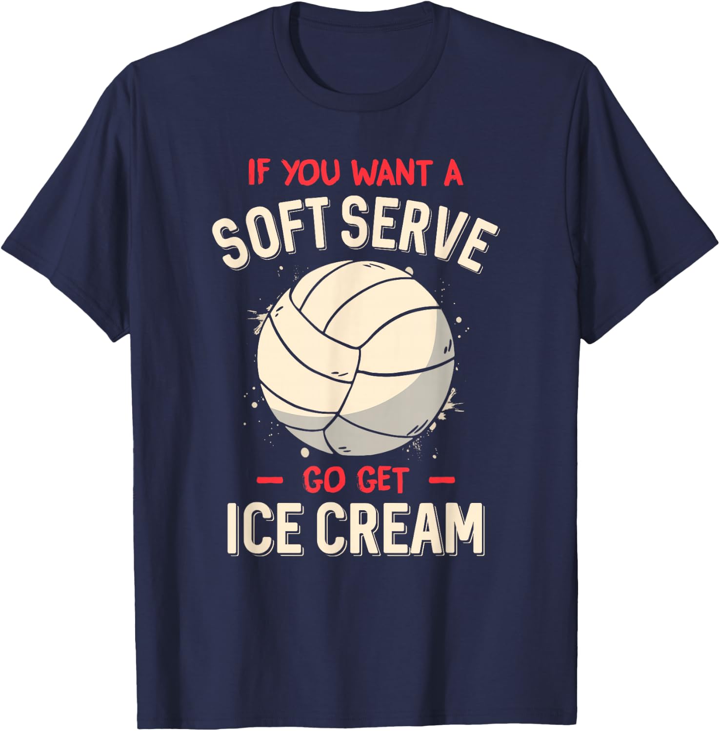 Funny Volleyball Shirt For Girls Teens Women Kids T-Shirt - T-Shirt | Navy