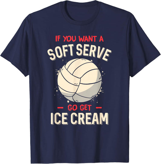 Funny Volleyball Shirt For Girls Teens Women Kids T-Shirt - T-Shirt | Navy