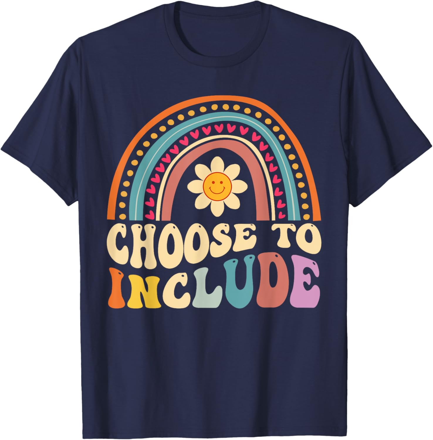 Choose To Include For Autism Teacher Special Education SPED Men Women Girls Kids T-Shirt - T-Shirt | Navy