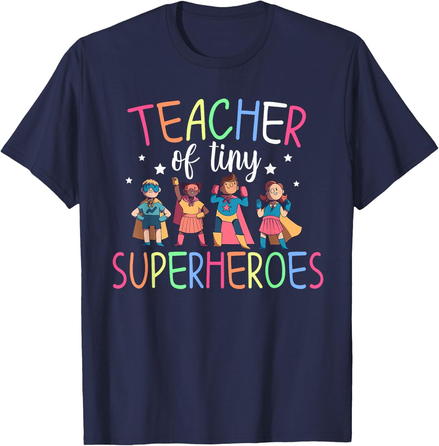 Teacher Novelty Apparel -Adults Teacher Black Small Classic Fit Short Sleeve T-Shirt - T-Shirt | Navy