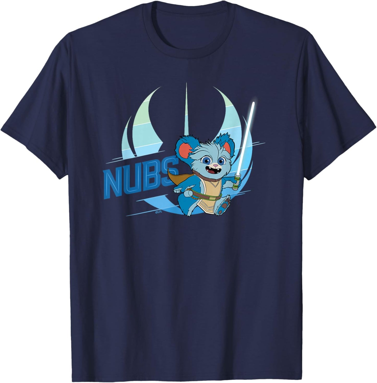 Star Wars Young Jedi Adventures Nubs & Lightsaber T-Shirt - T-Shirt | Navy