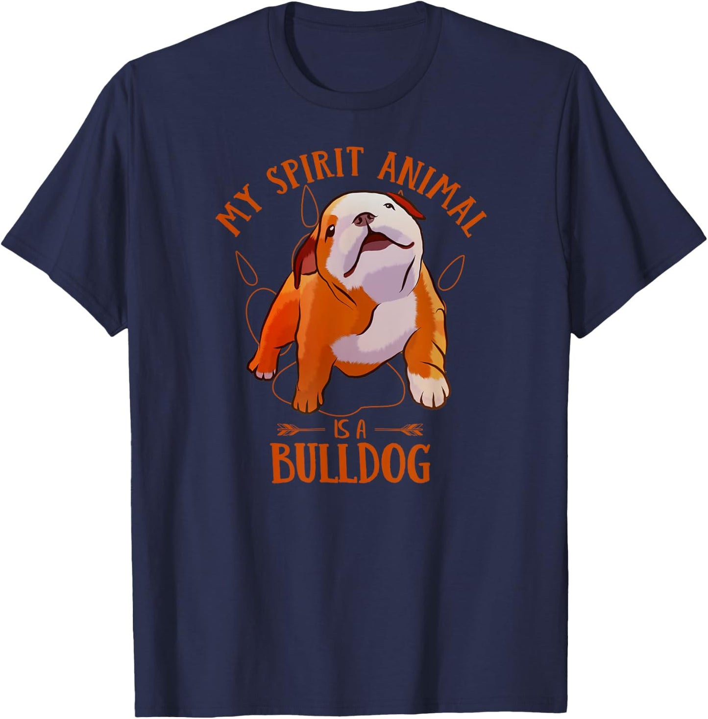 My Spirit Animal Is An English Bulldog Funny Puppy Lover T-Shirt - T-Shirt | Navy