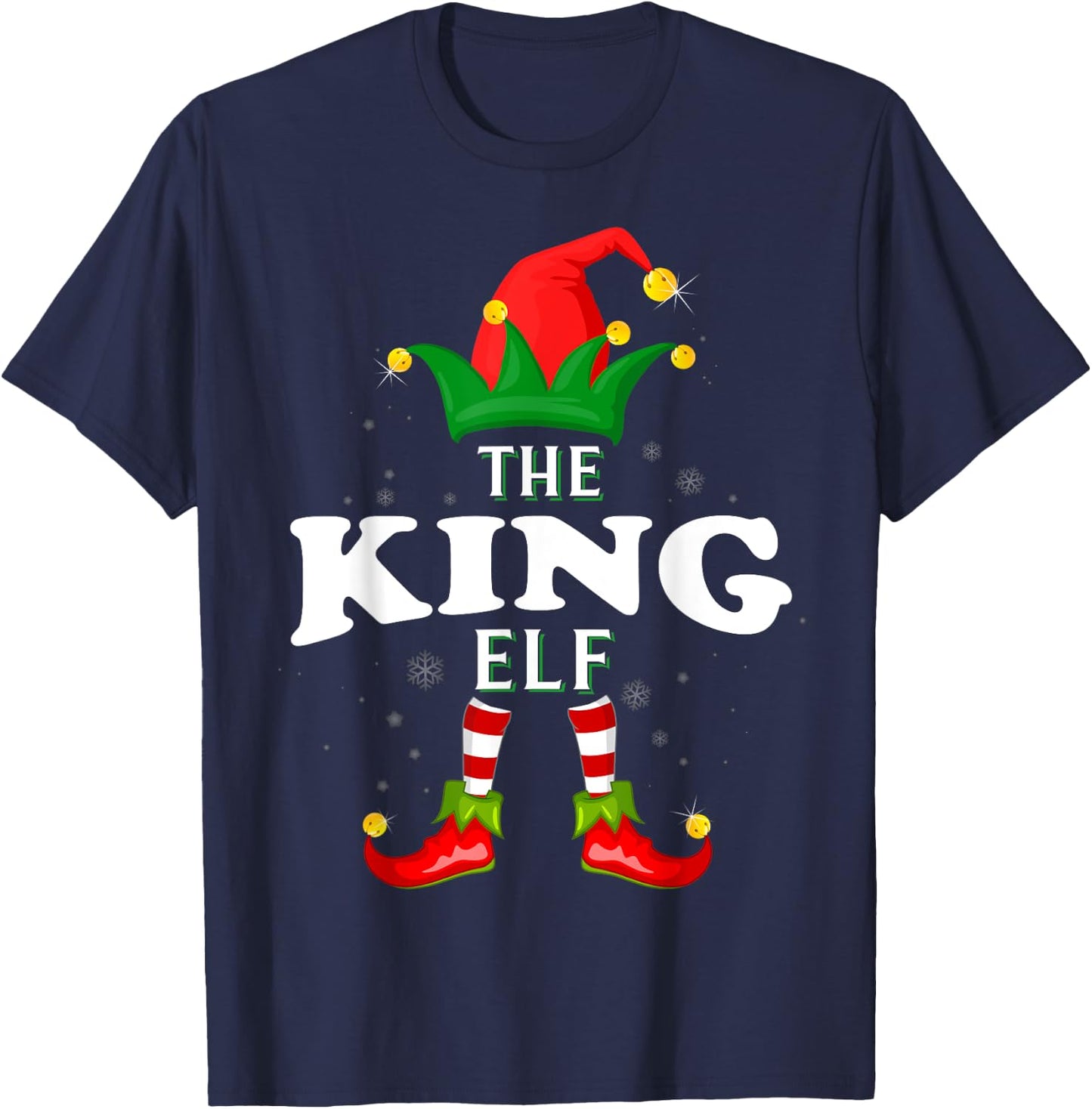 Xmas King Elf Family Matching Christmas Pajama T-Shirt - T-Shirt | Navy