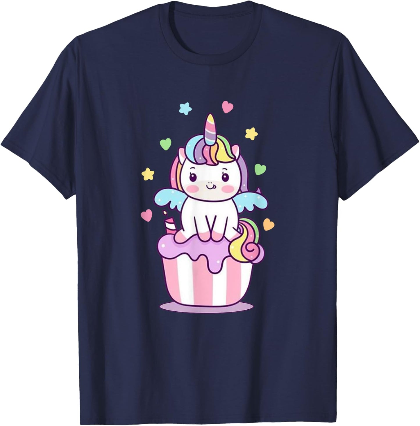 Funny Unicorn T Shirt Boys Girls Kids Rainbow Gifts T-Shirt - T-Shirt | Navy