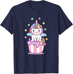 Funny Unicorn T Shirt Boys Girls Kids Rainbow Gifts T-Shirt - T-Shirt | Navy