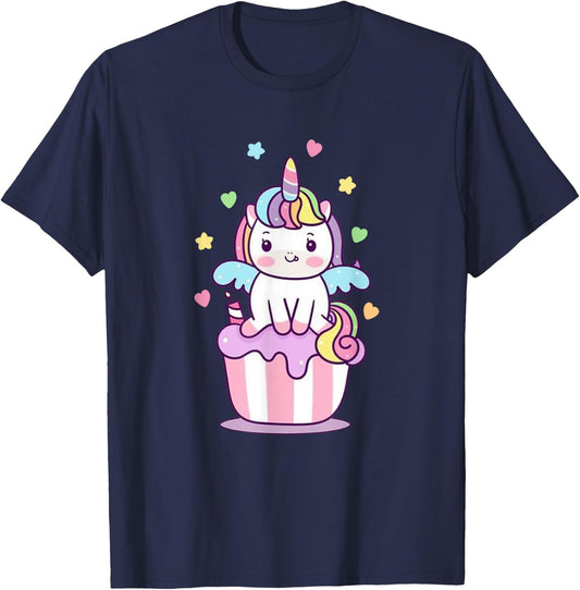 Funny Unicorn T Shirt Boys Girls Kids Rainbow Gifts T-Shirt - T-Shirt | Navy