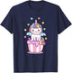Funny Unicorn T Shirt Boys Girls Kids Rainbow Gifts T-Shirt - T-Shirt | Navy