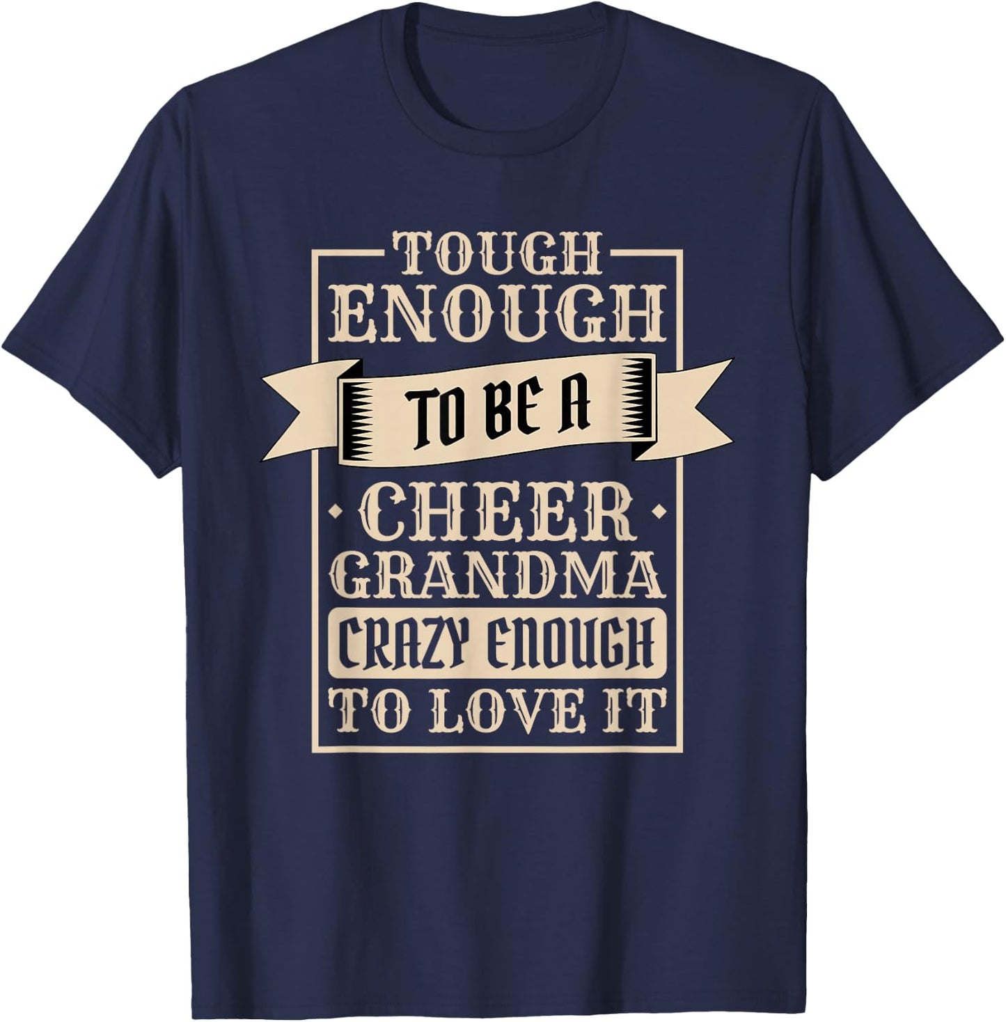 Cheer Grandma Design for Cheerleader Cheerleading Grandmom T-Shirt - T-Shirt | Navy