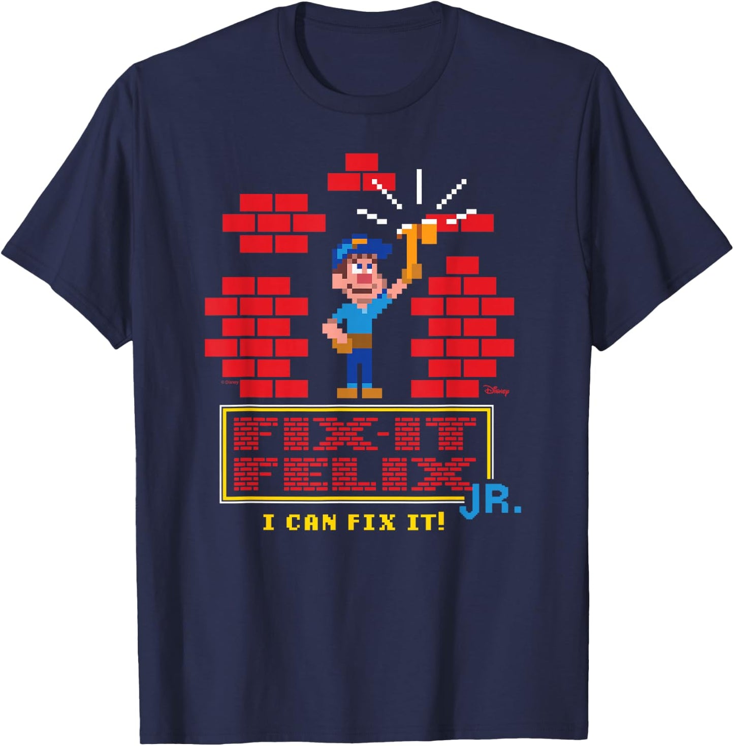 Wreck It Ralph - I Can Fix It Felix T-Shirt - T-Shirt | Navy