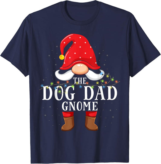 Dog dad Gnome Matching Christmas Family Pajama T-Shirt - T-Shirt | Navy