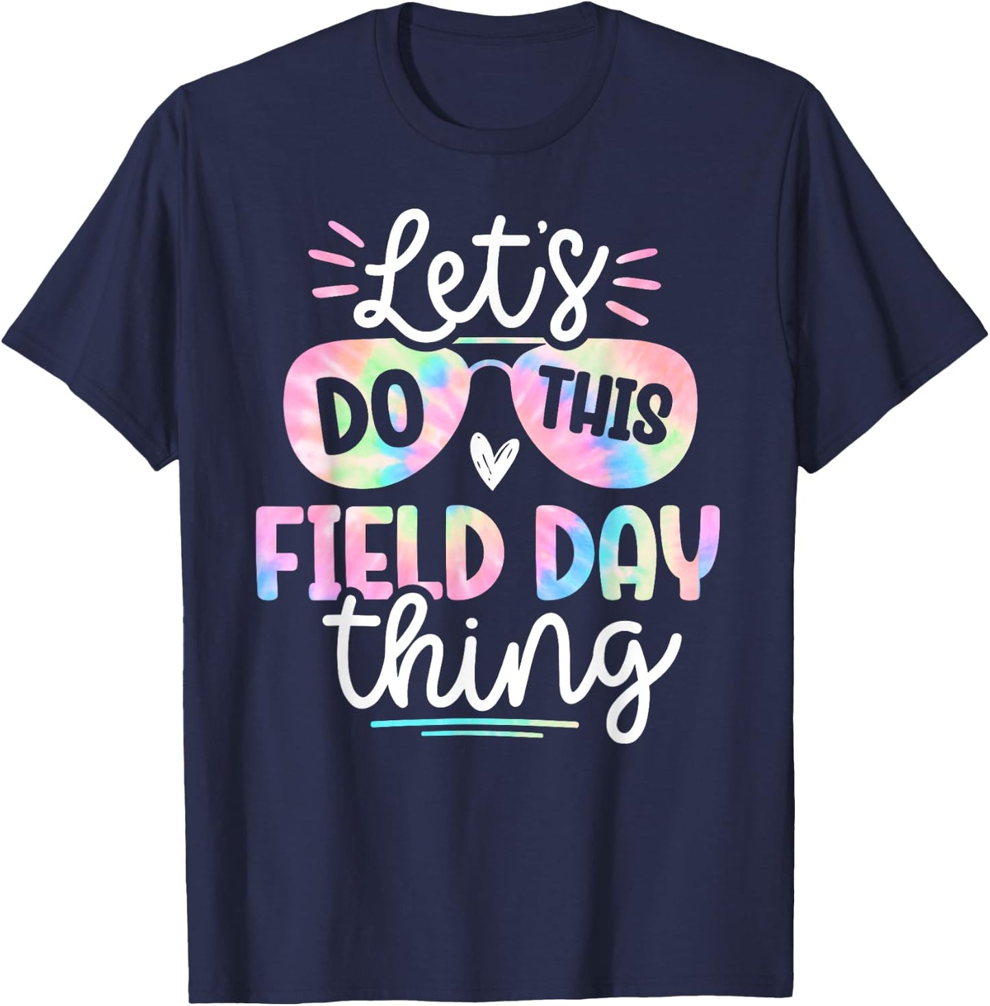 School Field Day Tie Dye Field Day teachers Kids T-Shirt - T-Shirt | Navy