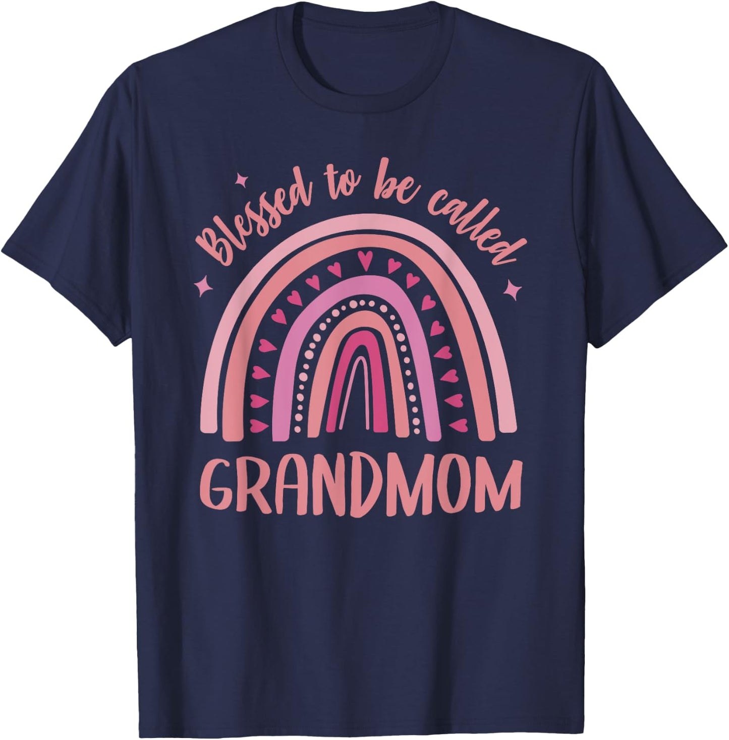 Grandmom Mother's Day Blessed Grandmom T-Shirt - T-Shirt | Navy