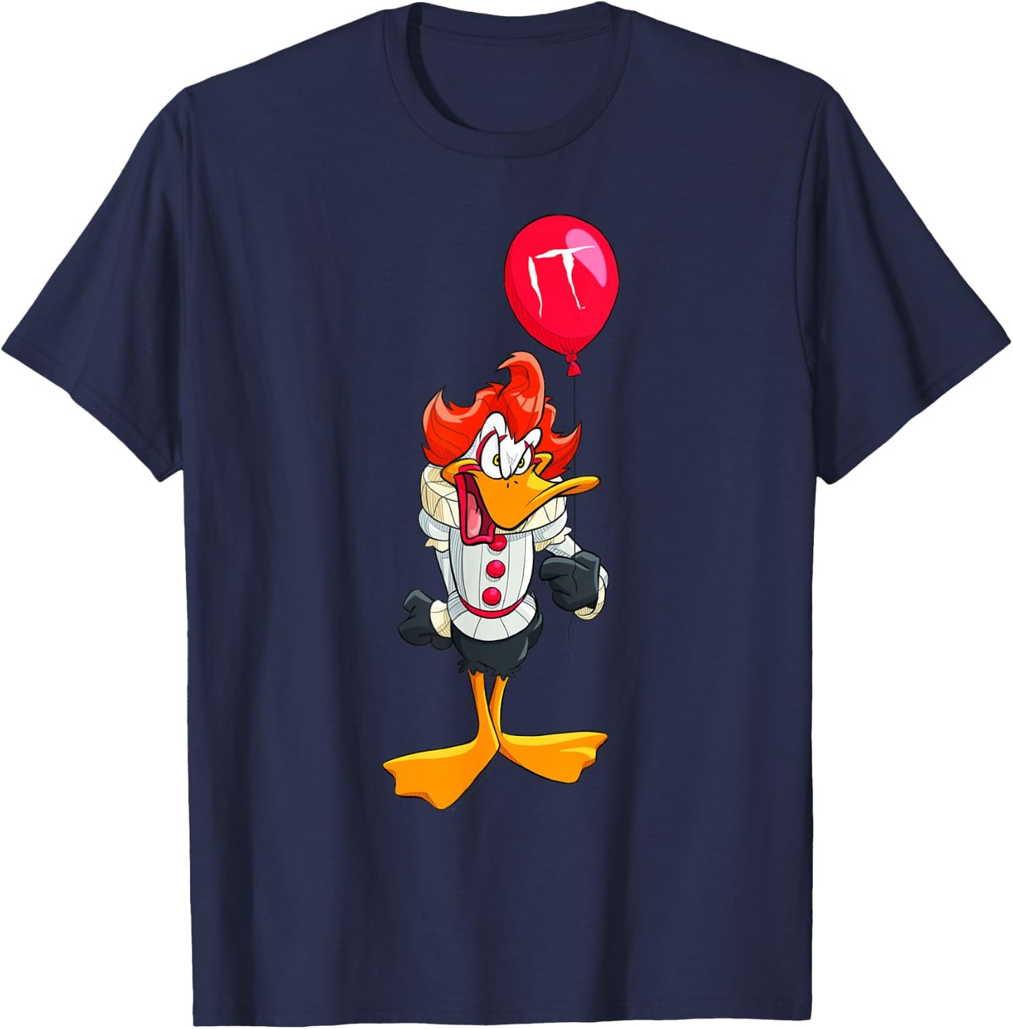 WB 100 Looney Tunes Halloween Daffy Duck Pennywise Costume T-Shirt - T-Shirt | Navy
