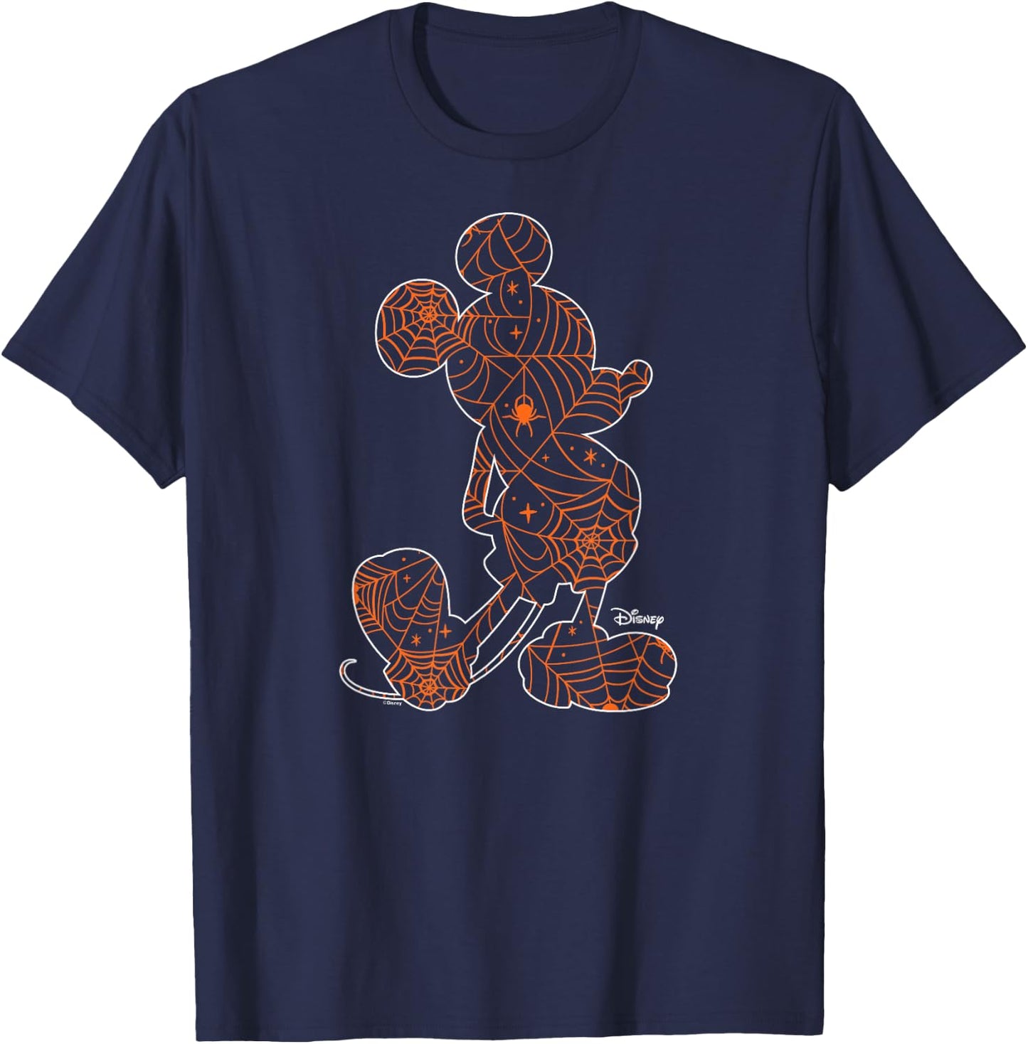 Disney - Mickey Silhouette Spider Web T-Shirt - T-Shirt | Navy