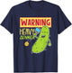 Warning Heavy Dinker For Pickleball Ball Player T-Shirt - T-Shirt | Navy