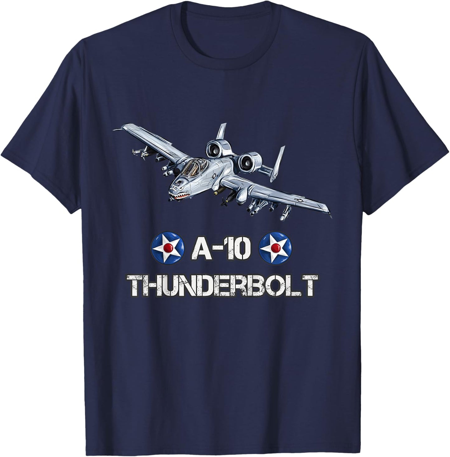 A-10 Warthog Military Aviation A-10 Thunderbolt T-Shirt - T-Shirt | Navy