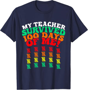 100 Days of School Kids 100th Day of School Costume T-Shirt - T-Shirt | Navy
