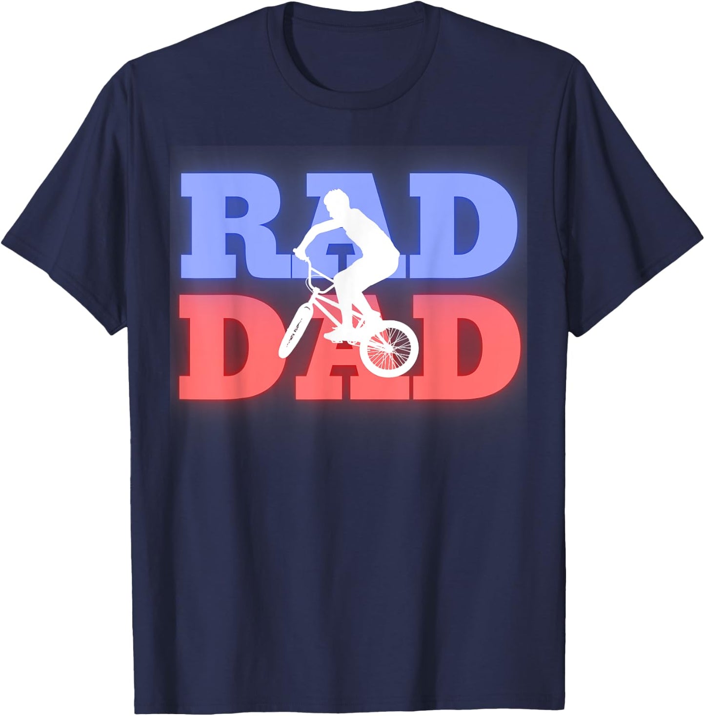 80's Style BMX Rad Dad T-Shirt - T-Shirt | Navy
