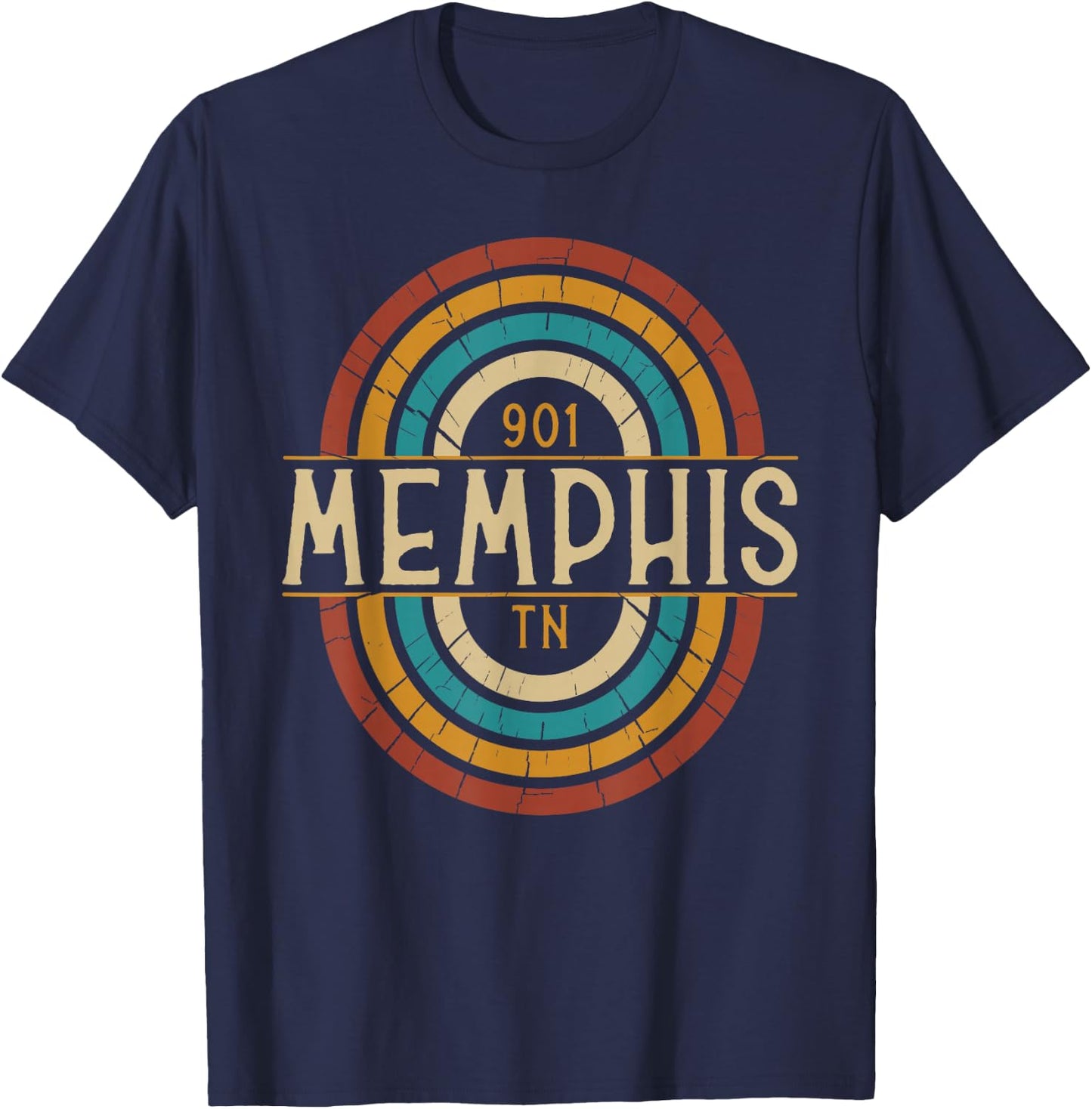 Retro Memphis Area Code 901 Residents State Tennessee T-Shirt - T-Shirt | Navy