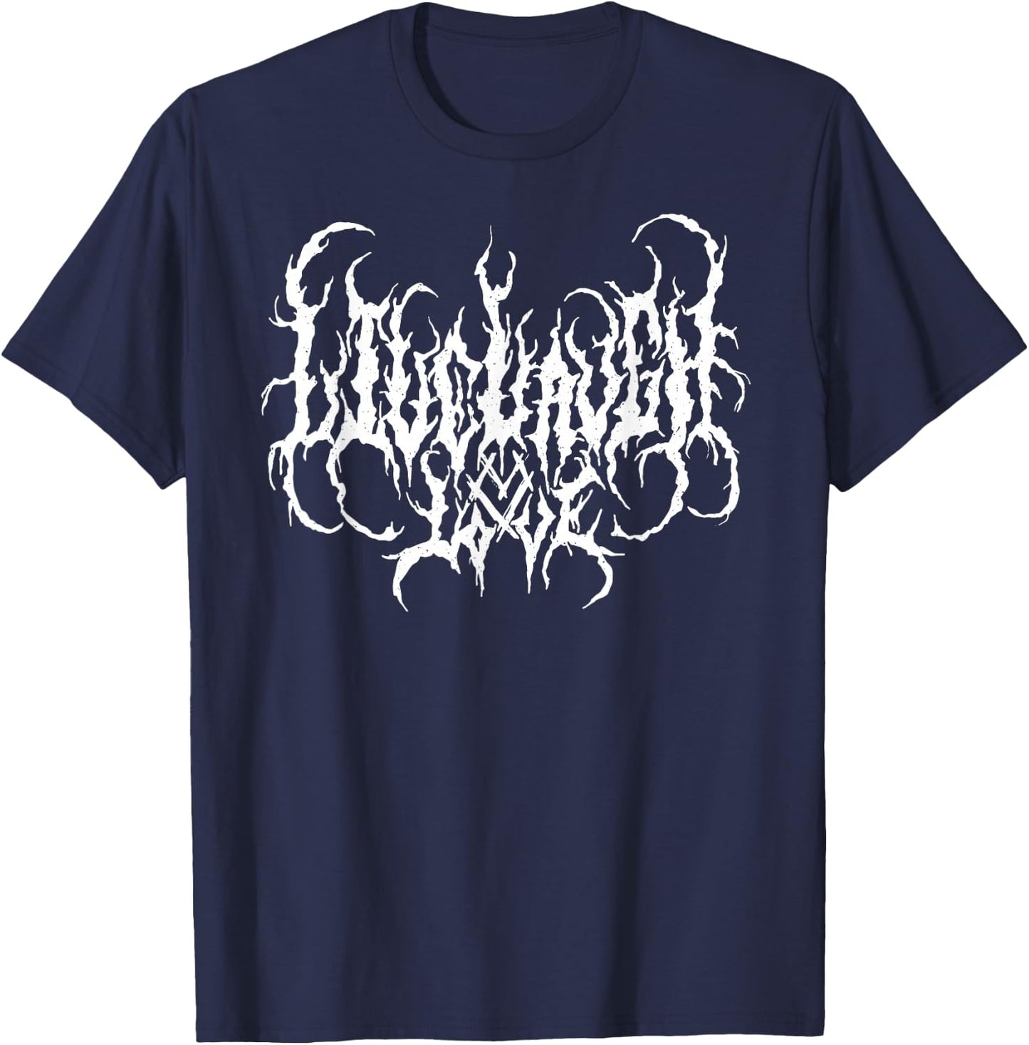 Live Life Laugh Love - Death Metal Style T-Shirt - T-Shirt | Navy