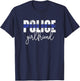 Police Girlfriend Blue Line Proud Police Officer Girlfriend T-Shirt - T-Shirt | Navy