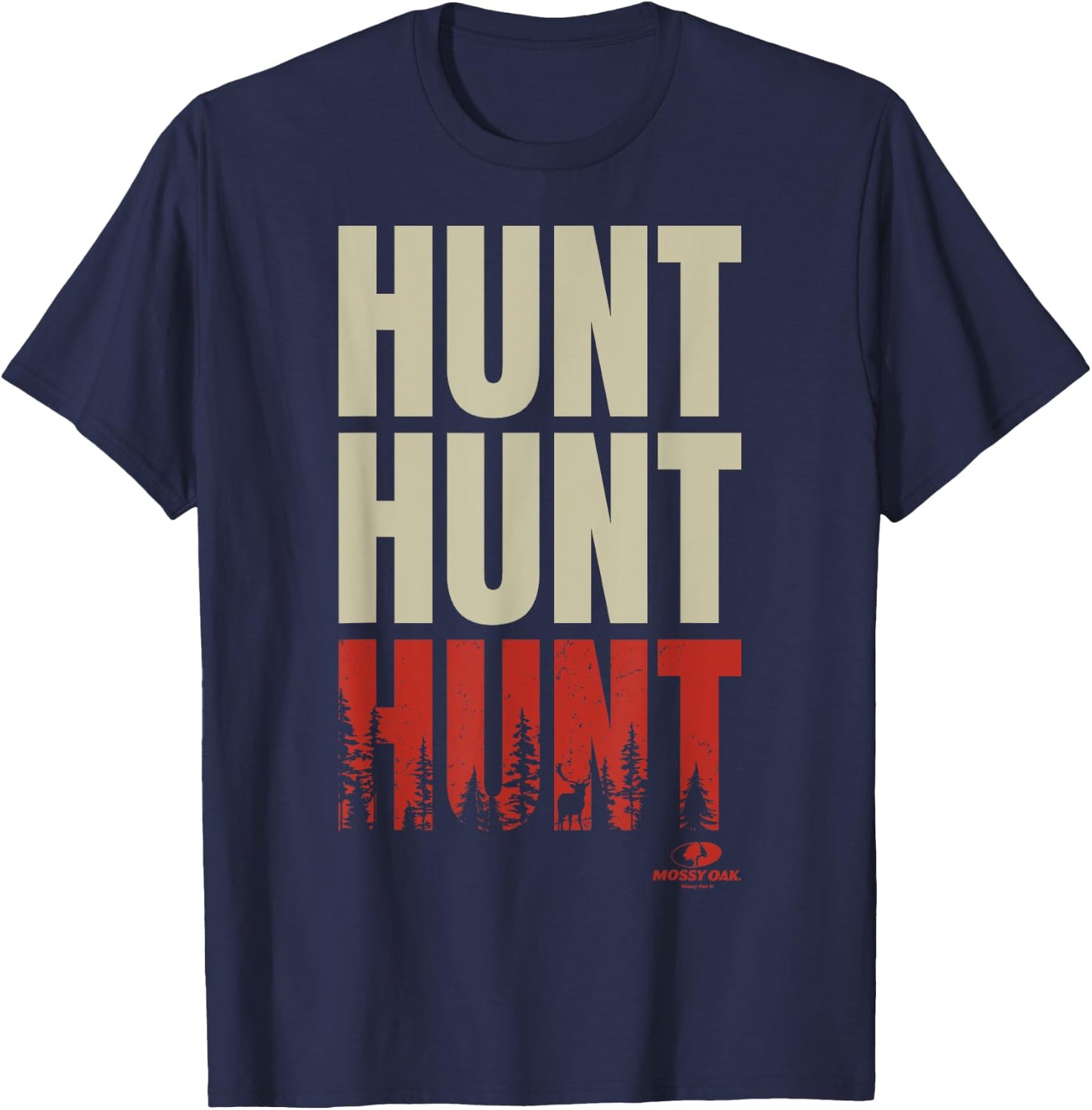 Mossy Oak Hunt Hunt Hunt Forest Fill Logo T-Shirt - T-Shirt | Navy