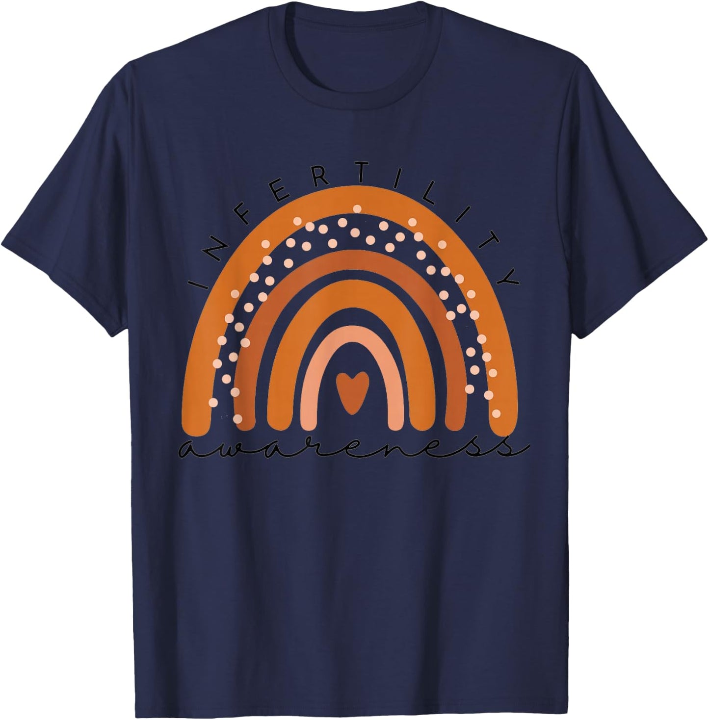 Infertility Awareness Week In April We Wear Orange IVF - Infertility Awareness Week - Women's - Blue with White elements - Short Sleeve - Small - Cotton 60%, Polyester 40% T-Shirt - T-Shirt | Navy