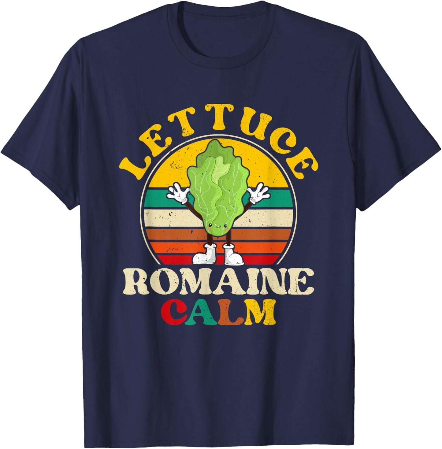Vegan Lettuce Romaine Calm Vegetarian Funny Women T-Shirt - T-Shirt | Navy