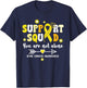 Groovy Support Squad Yellow Ribbon Bone Cancer Awareness T-Shirt - T-Shirt | Navy