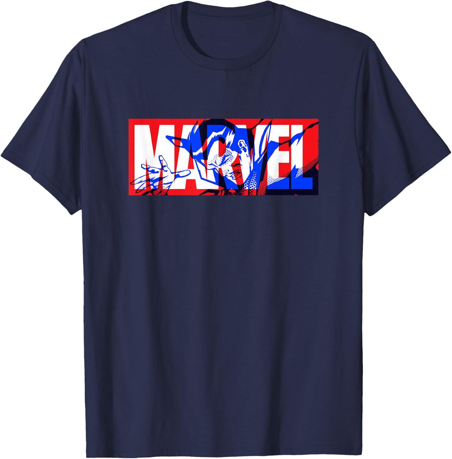 Marvel Logo Doctor Strange Comic Art T-Shirt - T-Shirt | Navy