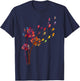 Tie Dye Dandelion Cats Flower Colorful Pet Cat Women T-Shirt - T-Shirt | Navy