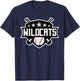 Wildcats Baseball Sports Game Day Spirit Print Stars Mom Dad T-Shirt - T-Shirt | Navy