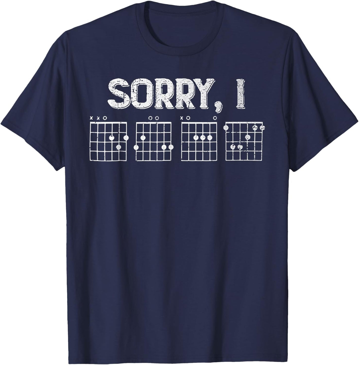 Sorry I-DGAF Funny Guitar Chords T-Shirt - T-Shirt | Navy