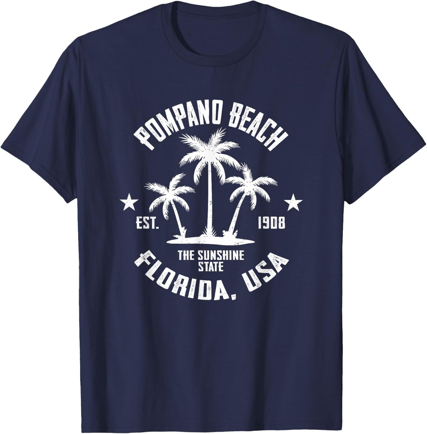 Pompano Beach T-Shirt - T-Shirt | Navy