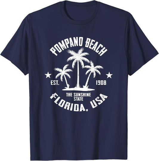 Pompano Beach T-Shirt - T-Shirt | Navy