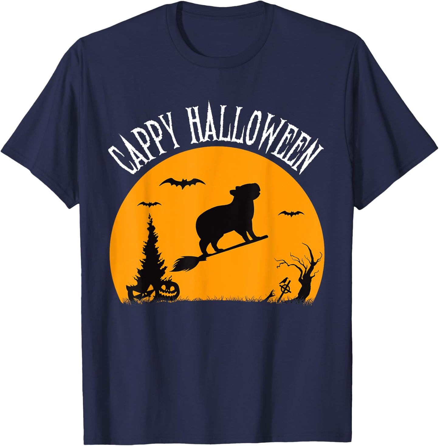 Cappy Halloween Funny Capybara Costume T-Shirt - T-Shirt | Navy